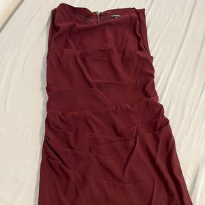 Express Burgundy Cocktail Dress